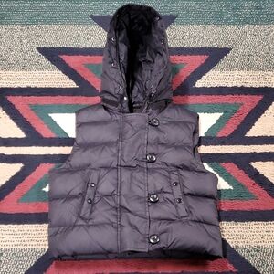 GAP Navy and Black Logo Puffer Vest